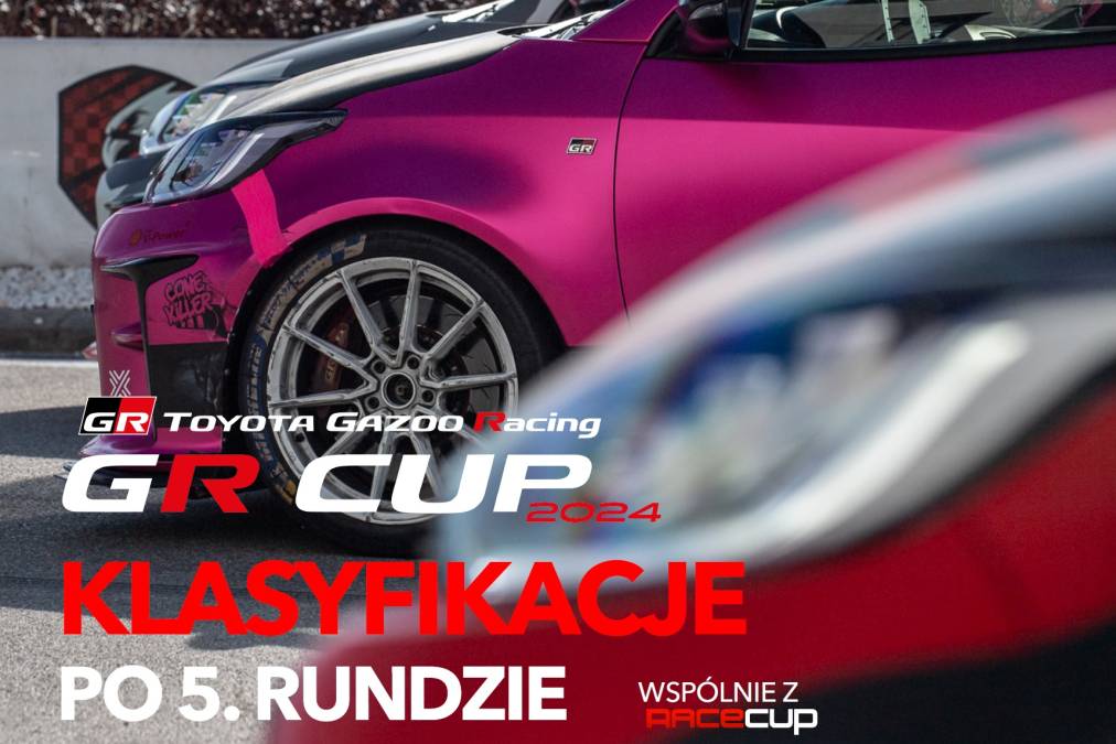 Klasyfikacje TOYOTA GR CUP 2024 po 5. rundzie na  Autodromie Jastrząb